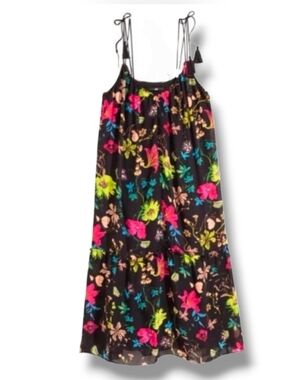 H&M Conscious Collection Women’s Black Tropical Floral Sundress – Size 6